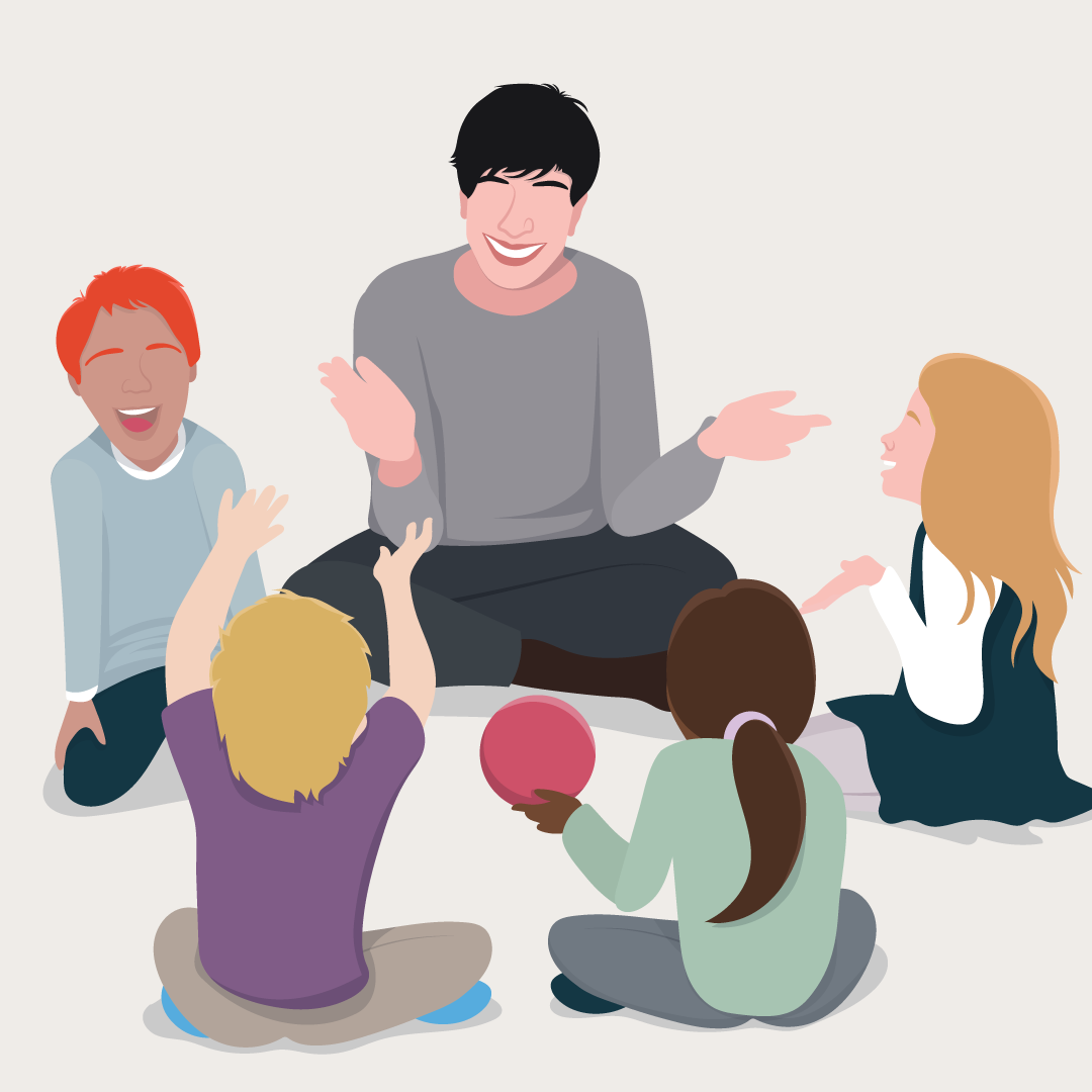 Imagen amigable de un niño jugando